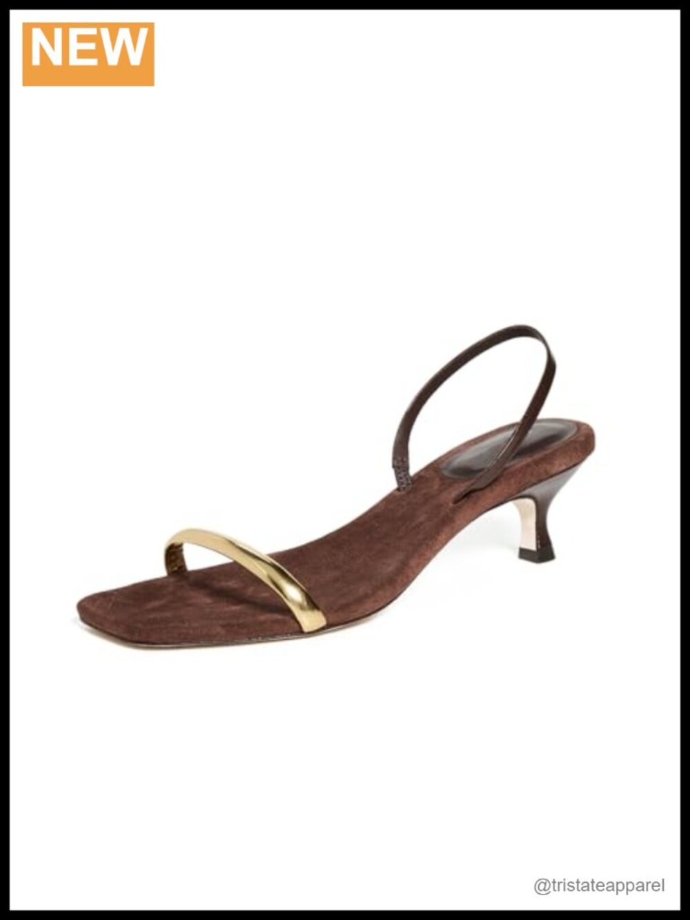 Kitten Heel Sandals Open Toe Faux Leather One Strap Slip On Heeled Sandal